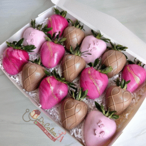 Caja de 15 Deliciosas Fresas 🍓 con chocolate